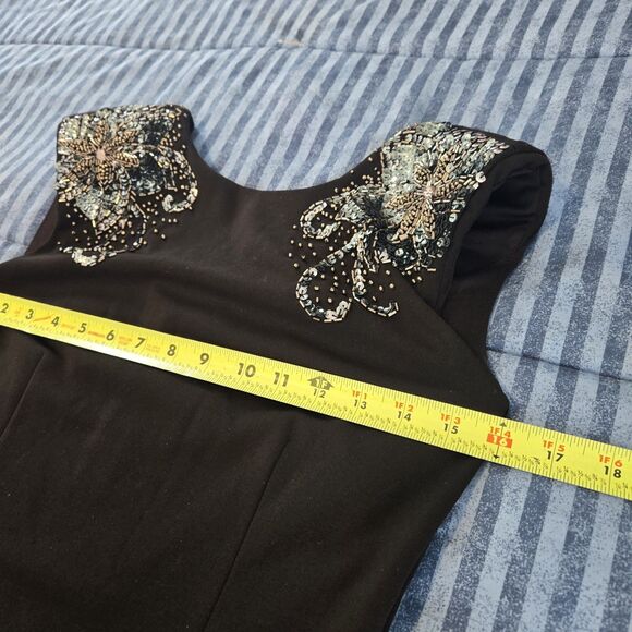 Showcase Formal Dress Beaded Shoulder KneeLength SZ 6 Cocktail Party Prom Preppy - Picture 6 of 13